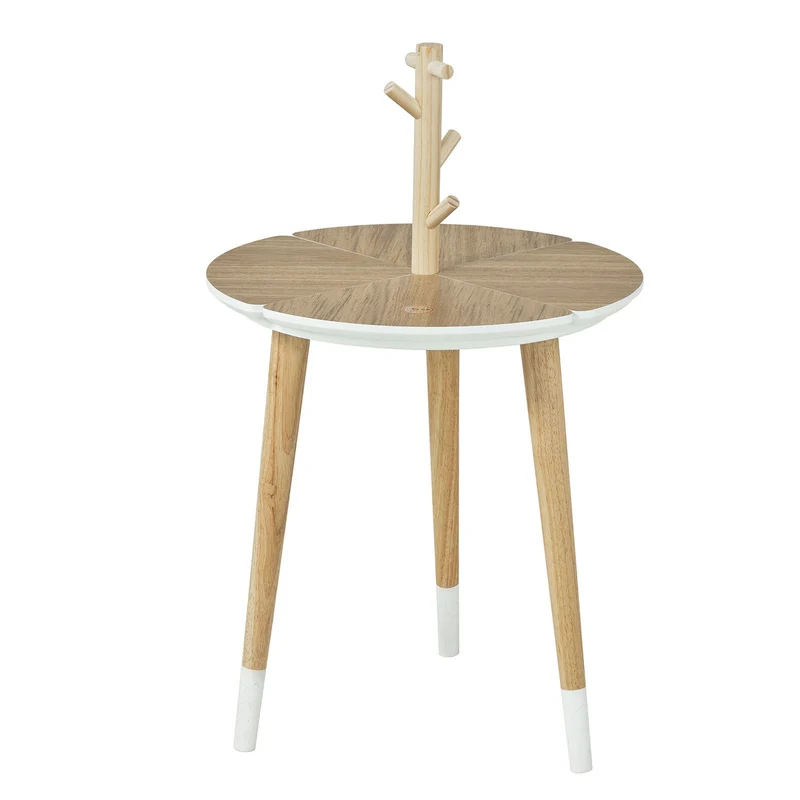 SoBuy FBT38-WN Mesa de Centro con soporte para tazas