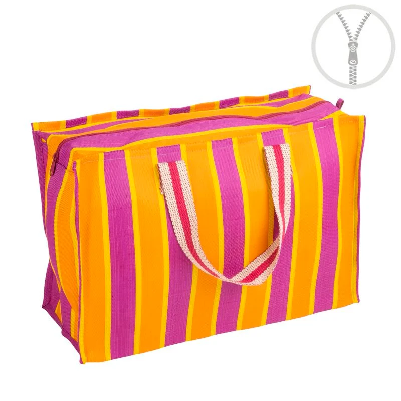 BOLSO PLASTICO RECICLADO RAYAS