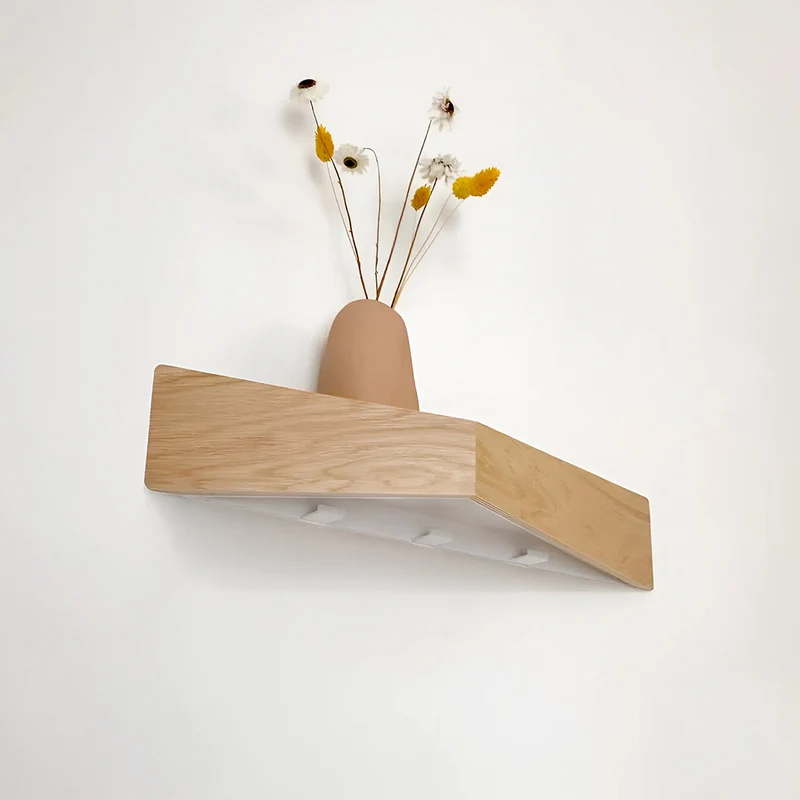 Pelican Wall Shelf · Small White-Pigmented Oak
