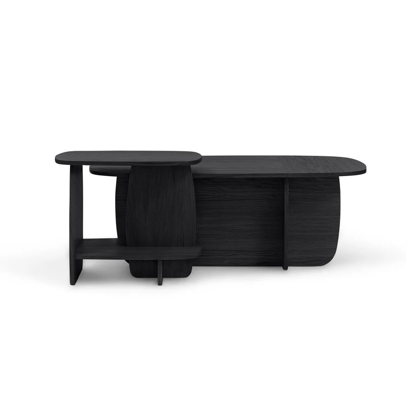 Ibon M+L Coffee Table and Side Table Set · Black