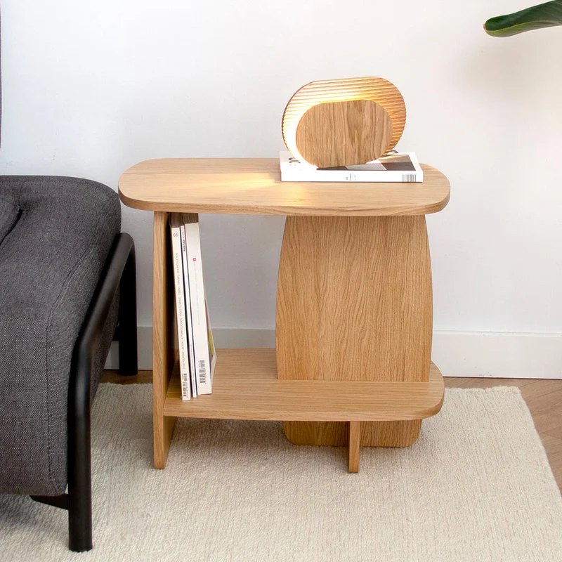 Ibon M Side Table with Storage · Oak