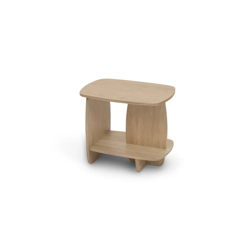 Ibon M Side Table with Storage · White Pigmented Oak