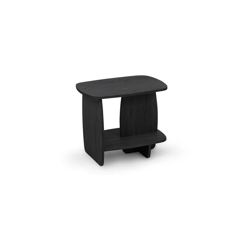 Ibon M Side Table with Storage · Black