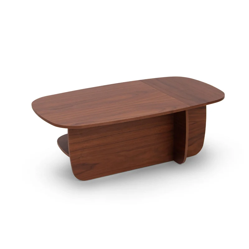 Ibon L Coffee Table with Storage · Walnut