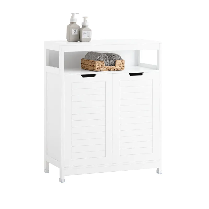 SoBuy BZR121-W Armario de Baño con 1 Comportamiento Abierto y 2 Puertas