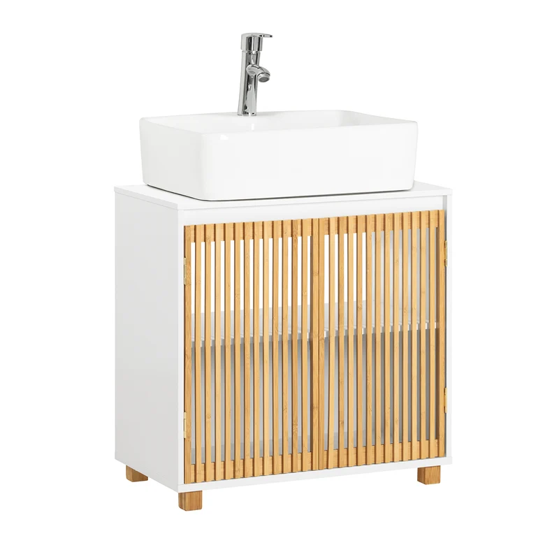SoBuy BZR125-W Armario para debajo del lavabo 60 x 60 x 33 cm
