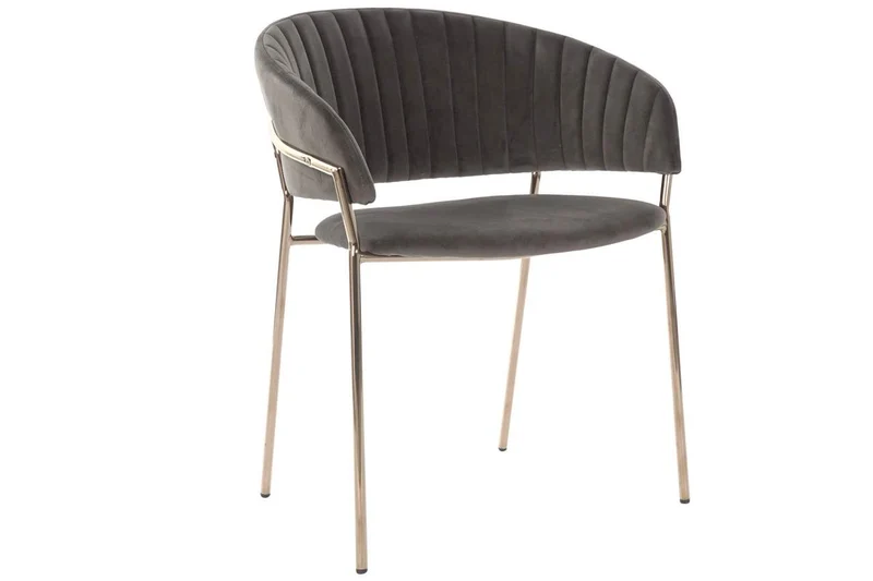 SILLA POLIESTER METAL 58X53X73 TERCIOPELO