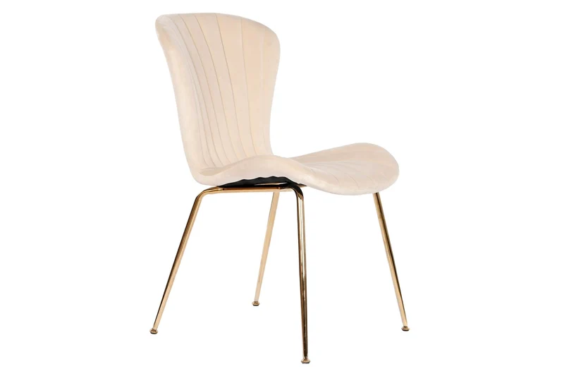 SILLA POLIESTER METAL 54X49X84 CREMA