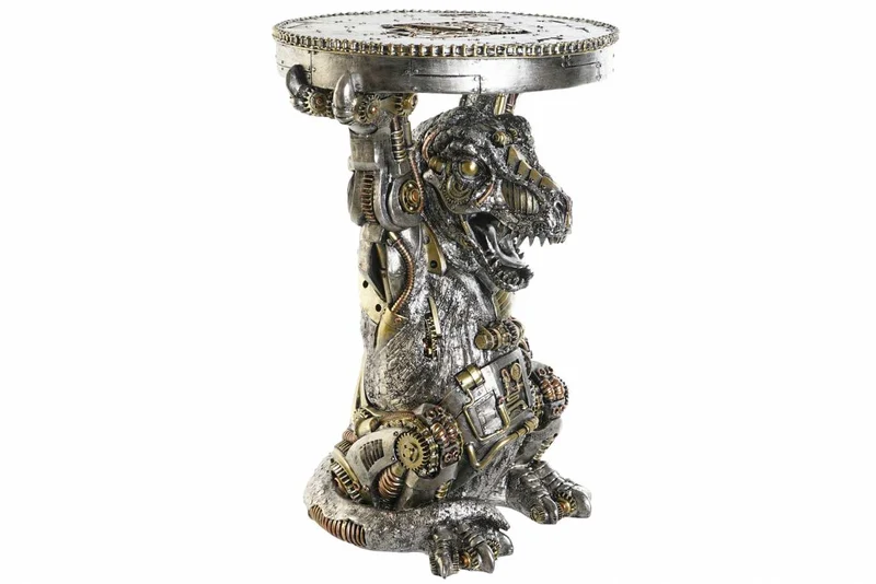 MESITA AUXILIAR RESINA 36X33X51 STEAMPUNK GRIS