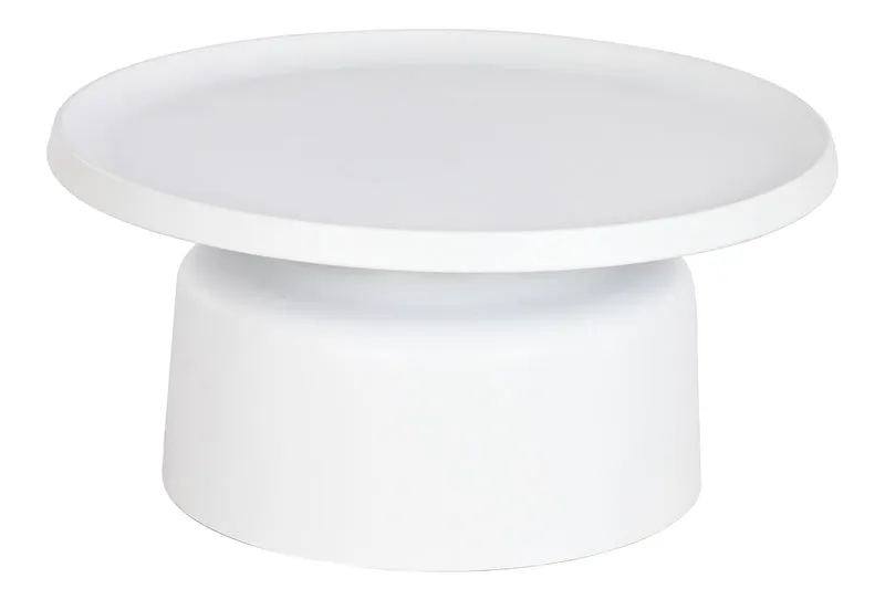 MESA CENTRO METAL 75X75X37 BLANCO