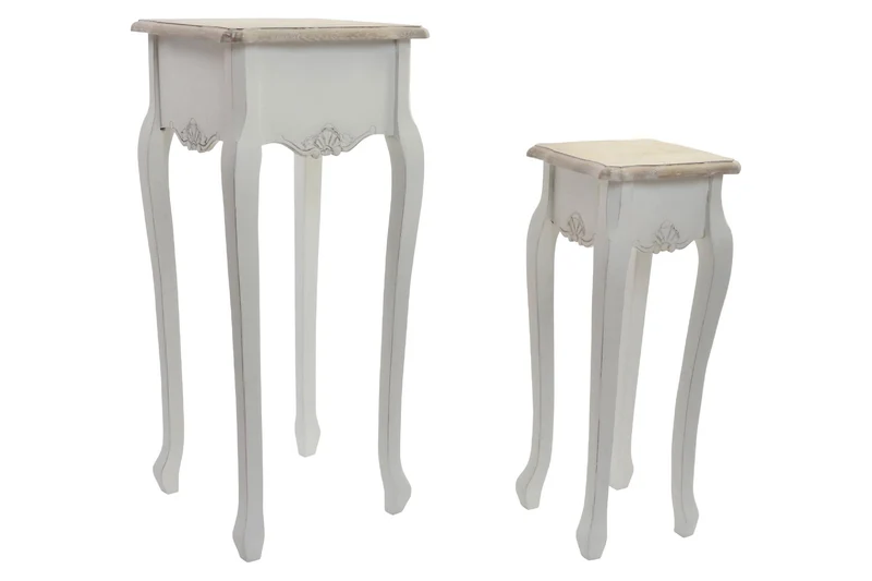 MESITA AUXILIAR SET 2 ABETO 35X35X80 NATURAL