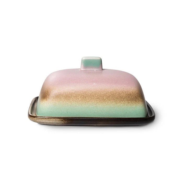 70s Ceramics: Butter Dish - Mercury