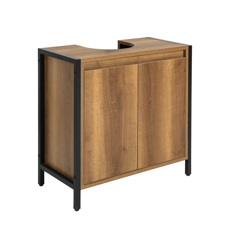 SoBuy BZR63-PF Mueble para debajo del Lavabo 1 Estante y 2 Puertas Vintage