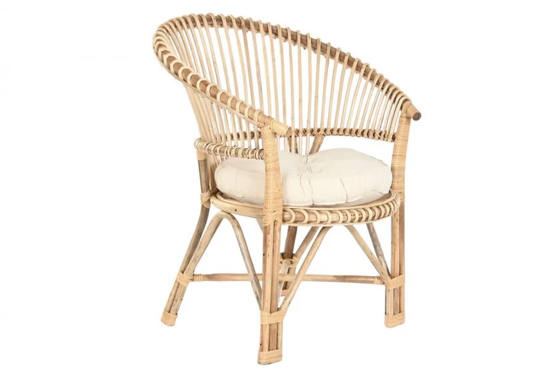 SILLA BAMBU RATAN 69X66X85 NATURAL