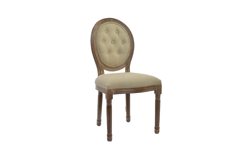 SILLA RUBBERWOOD LINO 50X44X96 BEIGE