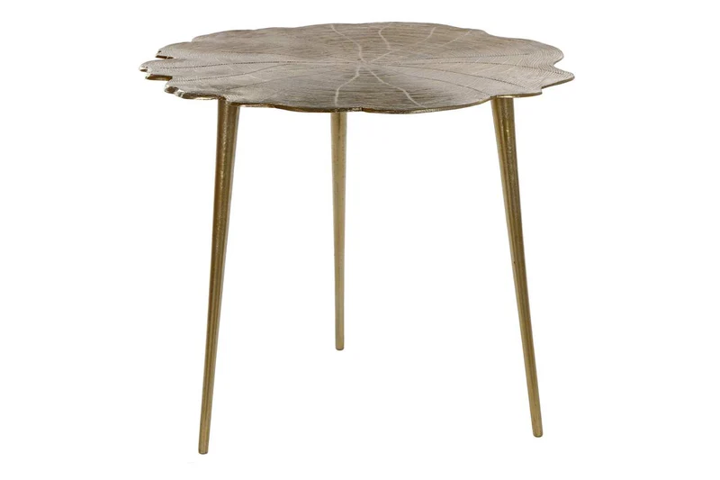 MESITA AUXILIAR ALUMINIO 62X62X54 DORADO