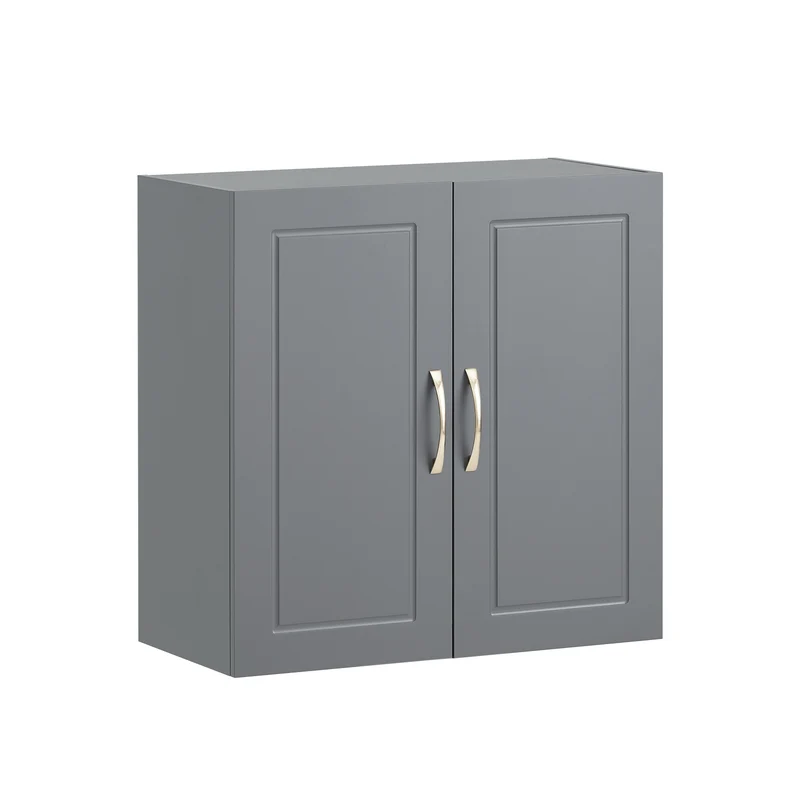 SoBuy FRG231-DG Mueble de Pared Armario suspendido con 2 Puertas Gris