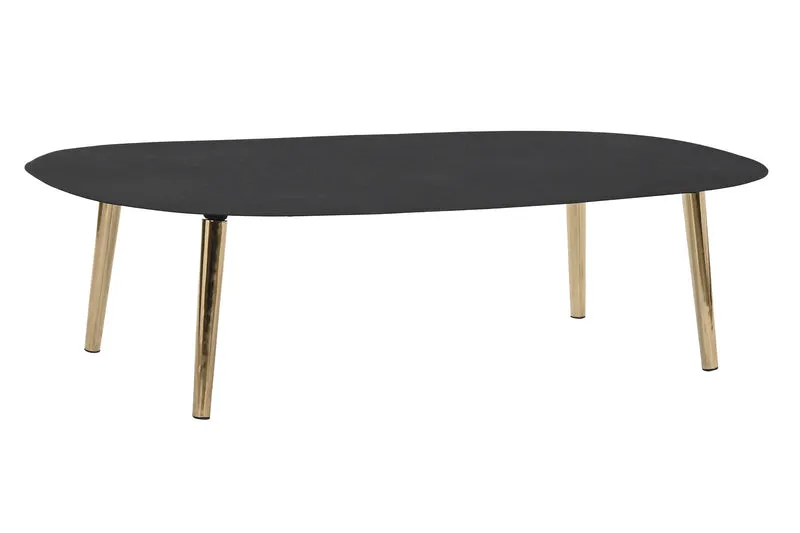 MESA CENTRO HIERRO 122X60X30 RUGOSO NEGRO