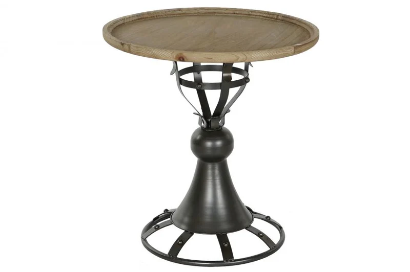 MESITA AUXILIAR ABETO METAL 60X60X63,5 NEGRO
