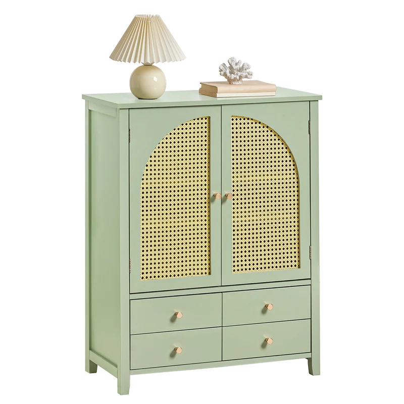SoBuy FSB72-GR Aparador Recibidor con 2 Puertas Armario de zapatos Verde