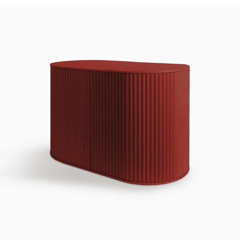 Duna DUO Side Tables with Storage · Deep Red