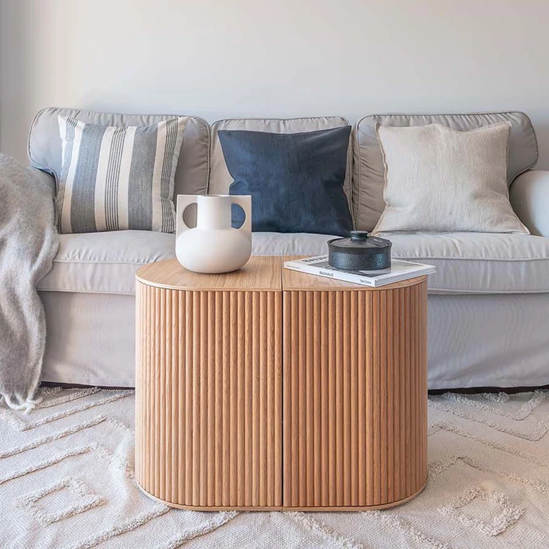 Duna DUO Side Tables with Storage · Oak