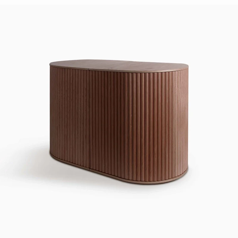 Duna DUO Side Tables with Storage · Dark Wood