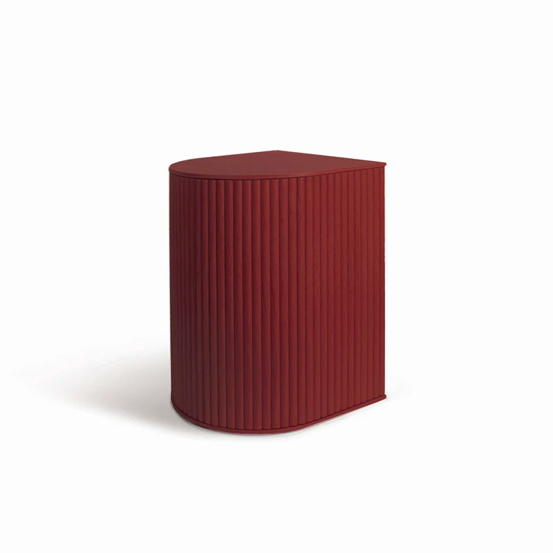 Duna Side Table with Storage · Deep Red