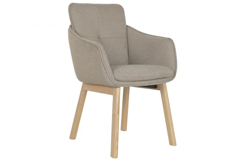SILLA MADERA DE HEVEA POLIESTER 59X60X86,5 MARRON