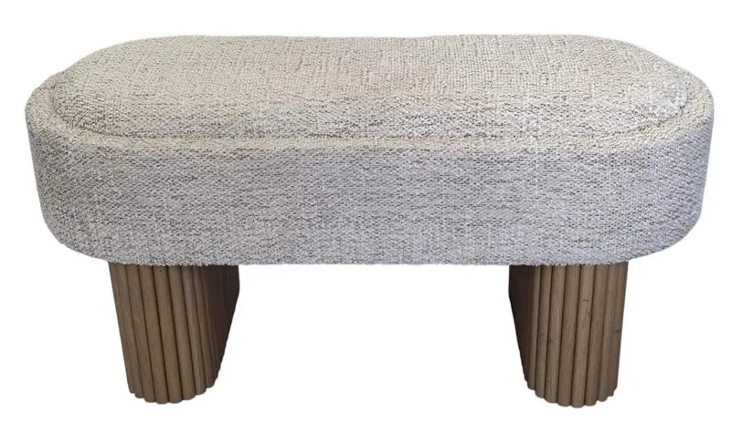 DESCALZADORA CHENILLA MADERA 102X40X47 CON TAPA