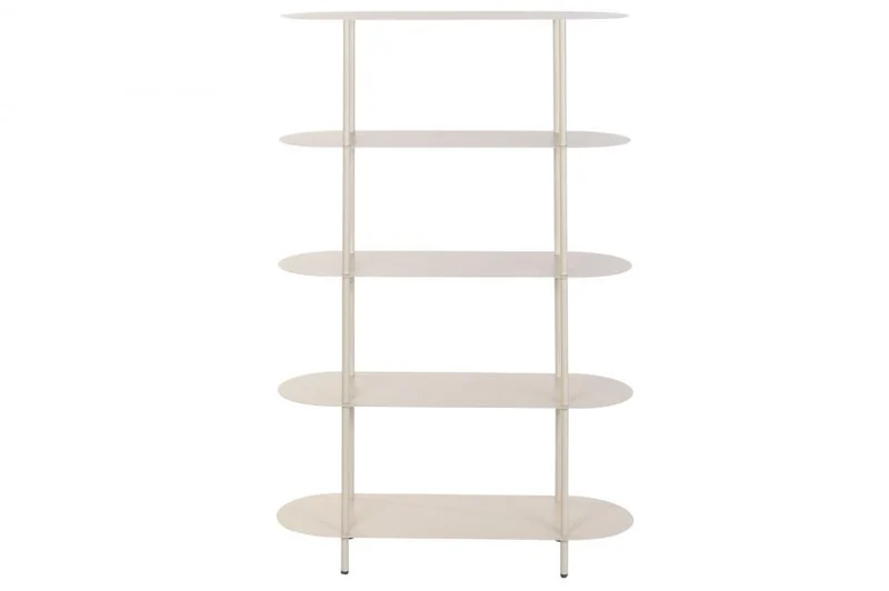 ESTANTERIA HIERRO 90X30X150 KD CREMA
