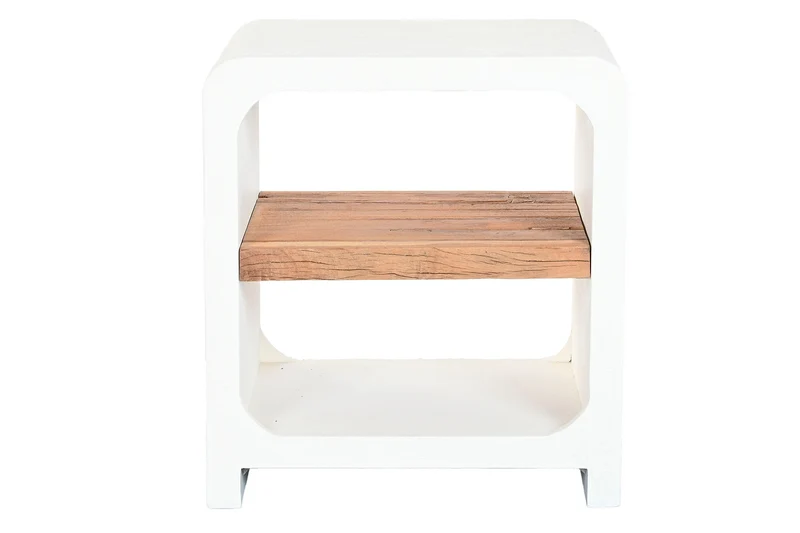 MESITA DE NOCHE MADERA RECICLADA 50X40,5X55,5