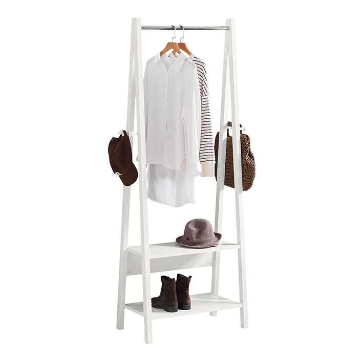 SoBuy FRG59-W Estanterías escalonada con 2 estantes blanco