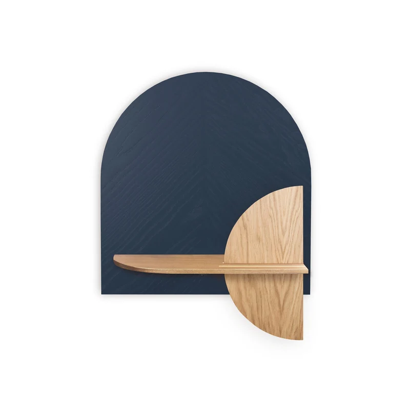 Alba Floating Wall Shelf DUO · Blue Herringbone