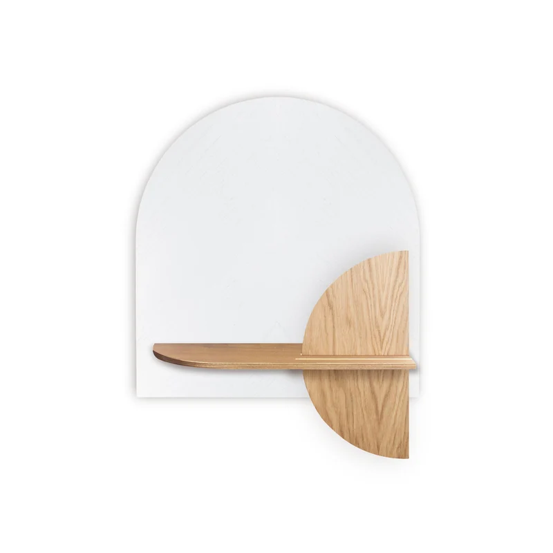 Alba Floating Wall Shelf DUO · White Herringbone
