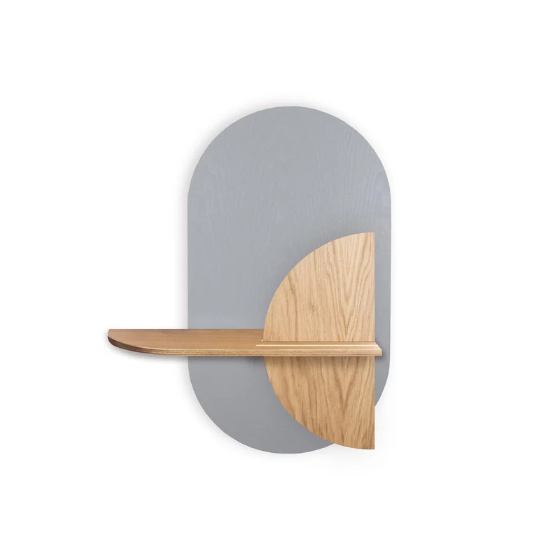 Alba Floating Wall Shelf DUO · Grey Oval