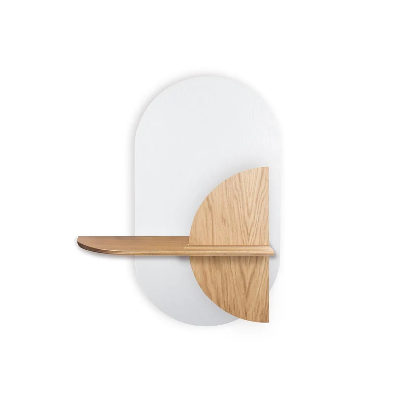 Alba Floating Wall Shelf DUO · White Oval