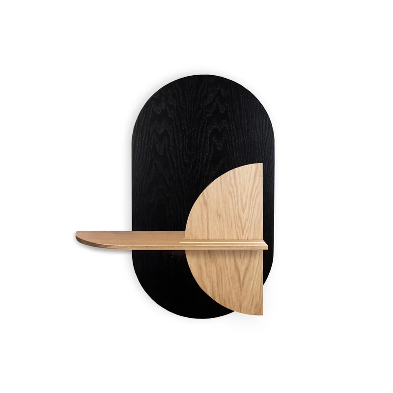 Alba Floating Wall Shelf DUO · Black Oval