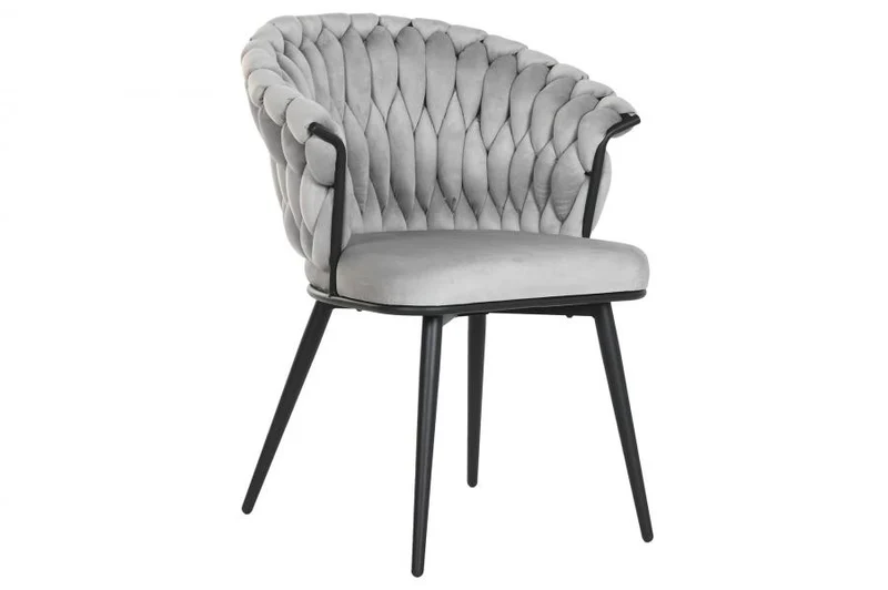 SILLA POLIESTER METAL 66X60X84 GRIS