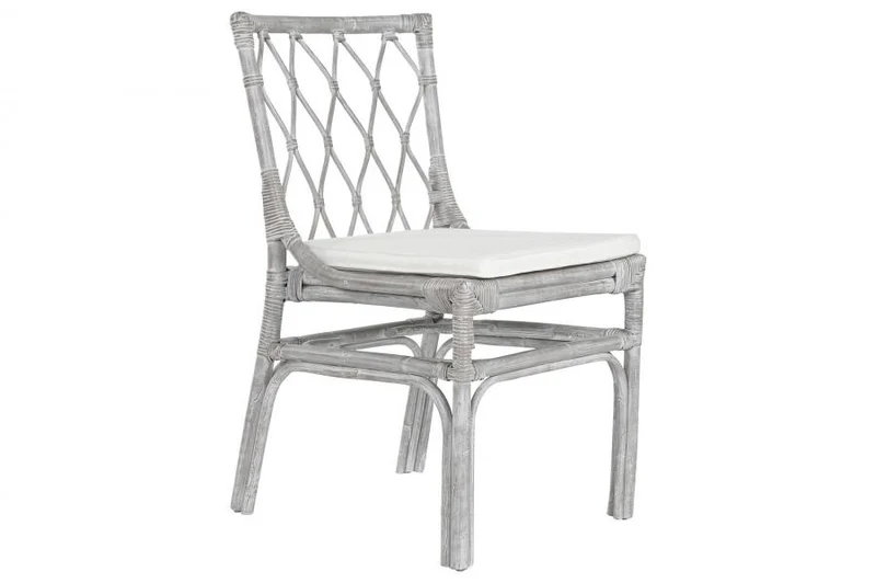 SILLA RATAN 50X56X85 CON COJIN DECAPE BLANCO