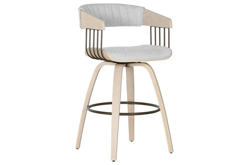 SILLA MADERA POLIESTER 51X55X76,5 GRIS