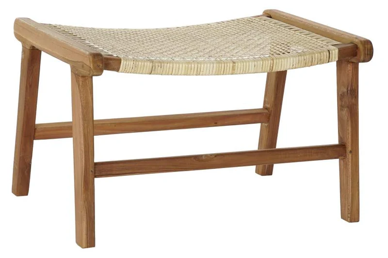DESCALZADORA TECA RATAN 65X47X40 NATURAL