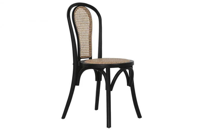 SILLA OLMO RATAN 40X42,5X89 APILABLE NEGRO