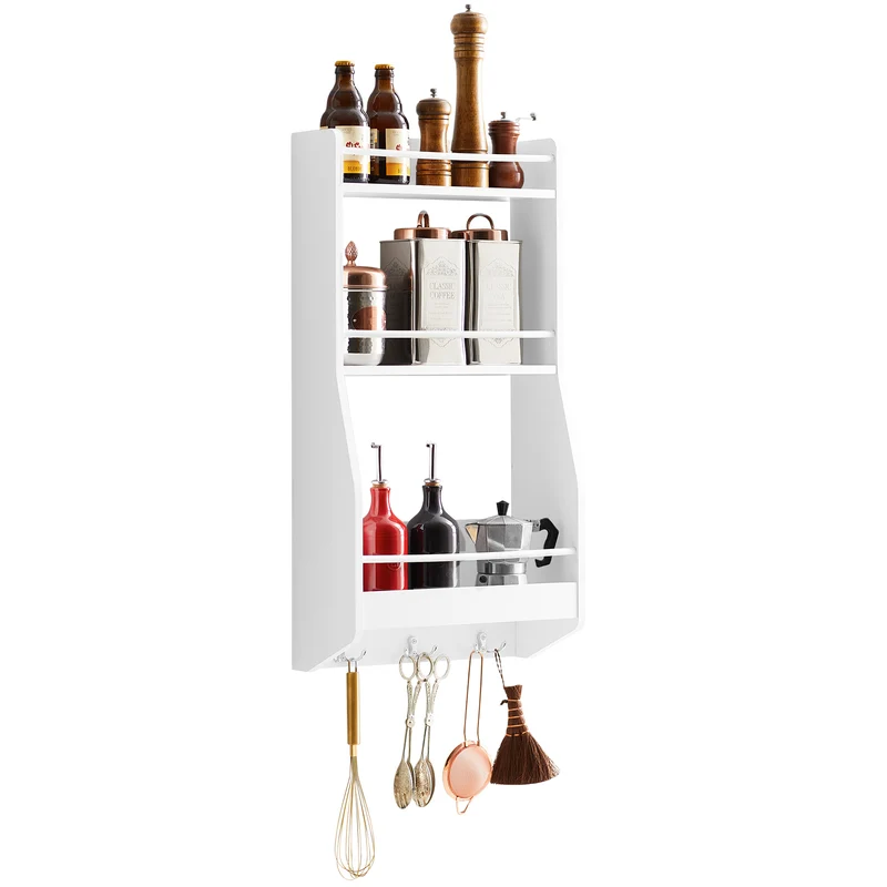 SoBuy KCR12-W Especiero con tres ganchos