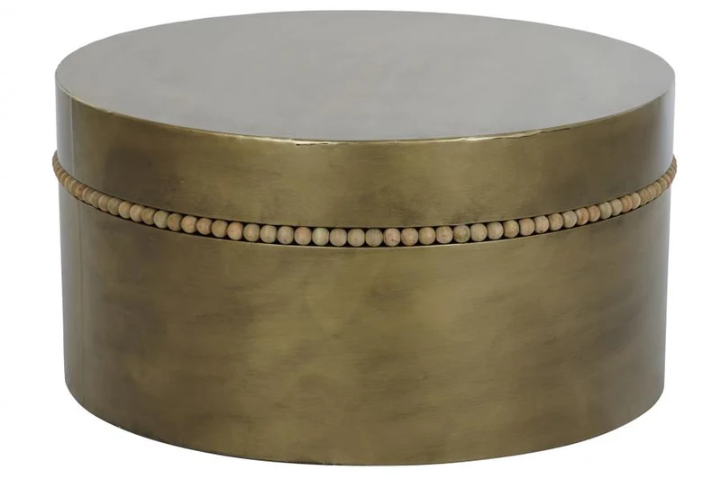 MESITA AUXILIAR METAL 76X76X39 DORADO