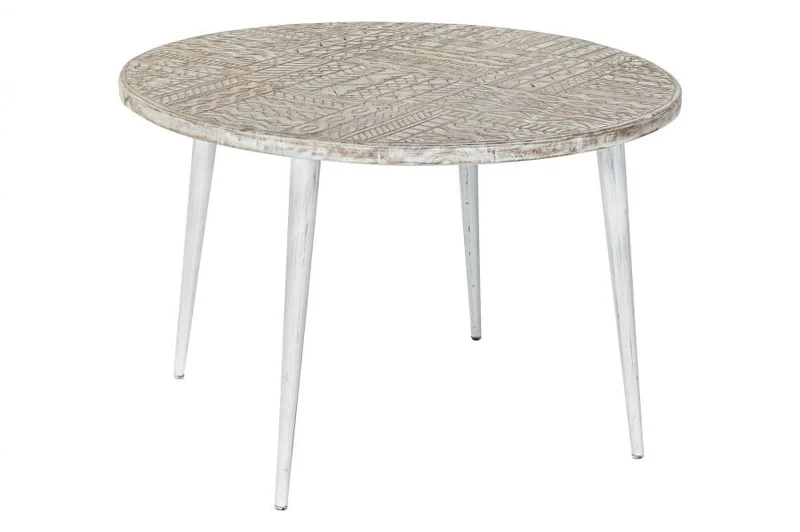 MESITA AUXILIAR MANGO METAL 75X75X50 DECAPE BLANCO