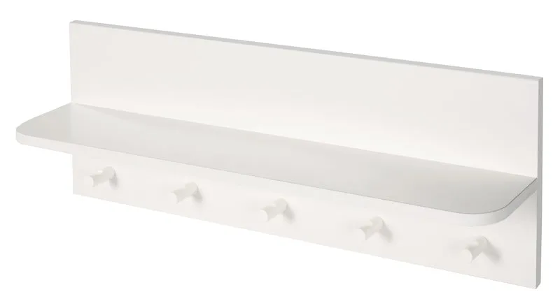 Wandgarderobe, 1 Ablage, 5 Haken, für Wand Diele/Bad oder Garderobe im Kinderzimmer