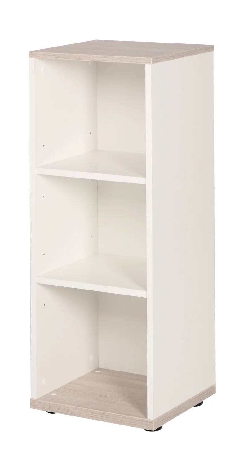 Seitenregal 'Moritz', passend zur Wickelkommode, weiß / Luna Elm