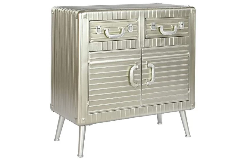 APARADOR METAL MDF 80X39X82 PLATEADO