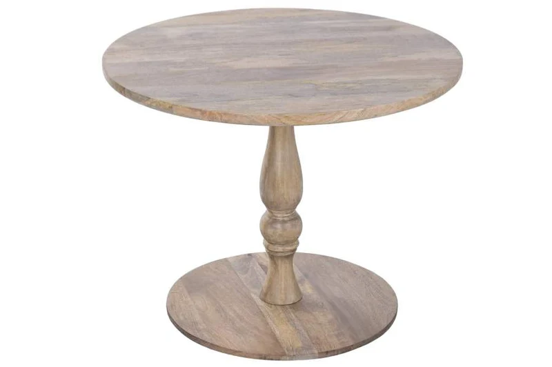 MESA REDONDA COMEDOR MANGO 80X80X76 NATURAL MARRON